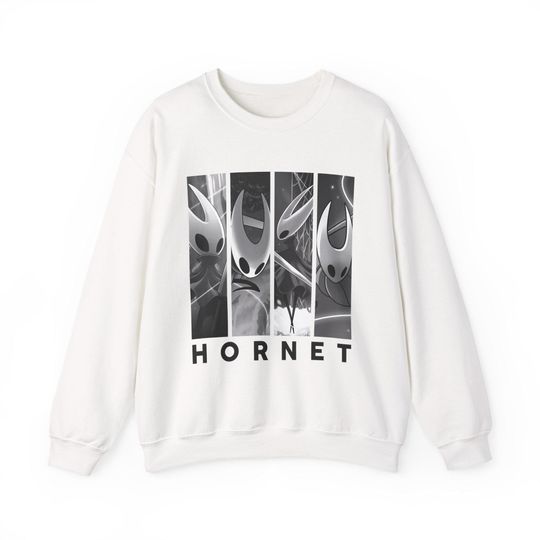 Hornet - Hollow Knight Monochrome Grid Sweatshirt