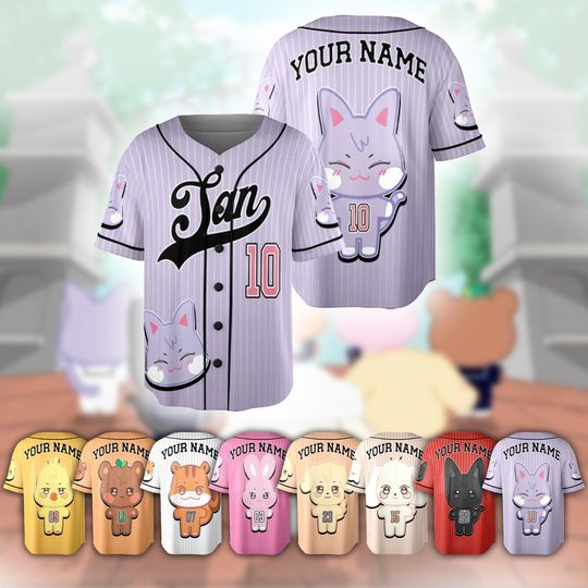 Discover Custom Ateez Aniteez Characters Baseball Jersey, Ateez In Your Fantasy Kpop Shirt