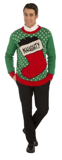 Discover Naughty Stocking Ugly Christmas Sweater Adult