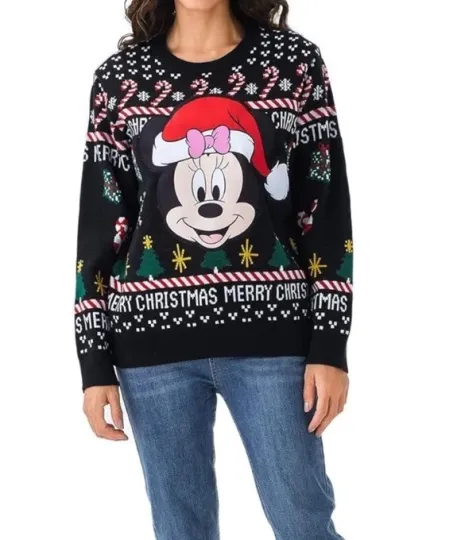 Discover Disney Minnie Mouse Christmas Ugly Sweater Family Fun For The Holidays Sz Small