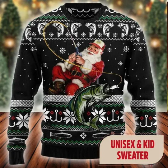 Santa Claus Ugly Christmas Sweater, Merry Christmas  Sweater, Holiday Gift