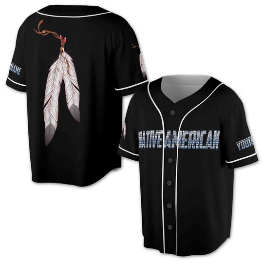 Discover Custom Native American Baseball Jersey with Indigenous Symbol Print