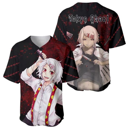 Juuzou Suzuya - Toky Ghoul Baseball Jersey Anime Grunge Style
