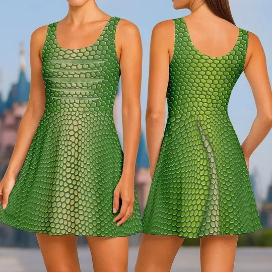 Discover Halloween Rex Toy Story Skater Dress, Disney Rex Costume Dress, Toy Story Cosplay Women Dress, Halloween Party