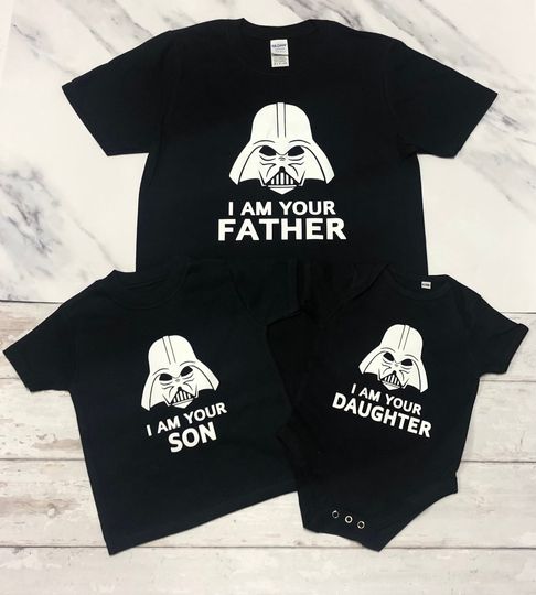 Discover Star Wars Family Matching T-Shirts and Babygrow for Father's Day and Dad Present