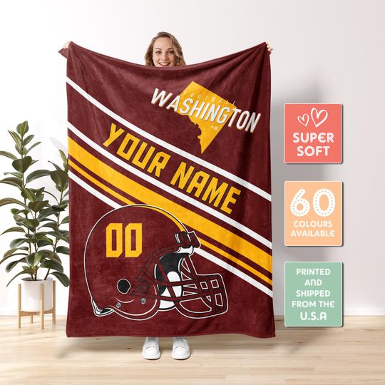 Discover Washington Football Personalized Blanket,Washington Blanket Commander Blanket,Washington Fan Gift,Washington Fans Gift FVA27