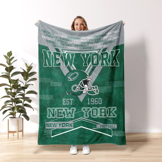 New York Football Blanket, New York Football Blanket,Jet New York Blanket,Sunday Football Blanket,New York Fan Gift FC28