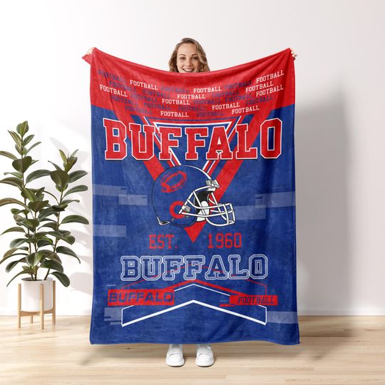 Buffalo Football Blanket,Buffalo Bill Blanket, Buffalo New York,Buffalo Bill Fan Gift,Sunday Football FC15
