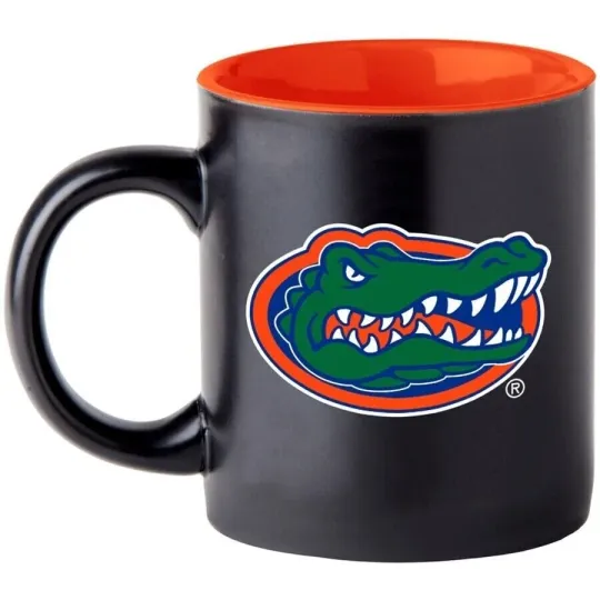 Discover FLORIDA GATORS CERAMIC MUG MVP AUTHENTIC NCAA FOOTBALL TEAM LOGO MATTE BLACK NEW