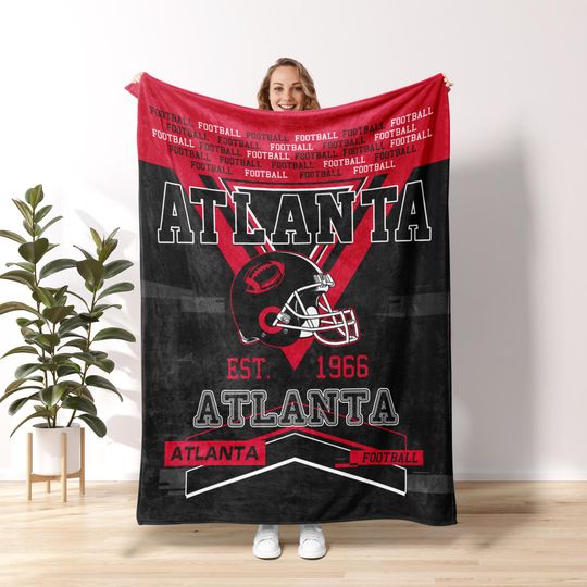 Atlanta Football Blanket,Retro Falcon Blanket,Football Family Blanket,Atlanta Football Fans Gift, Sunday Football FC17