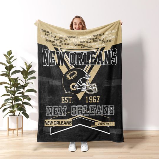New Orleans Football Blanket,New Orleans Football Blanket,Retro Saint Football Blanket,Sunday Football FC11