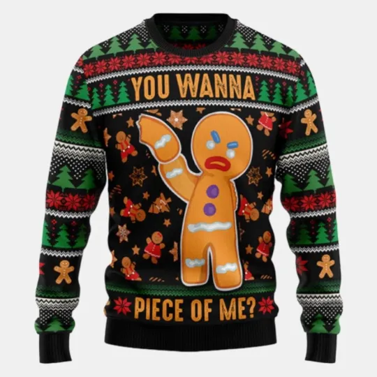 Discover Gingerbread Man Ugly Christmas Sweater, Love Gingerbread Ugly Xmas Sweater Gift