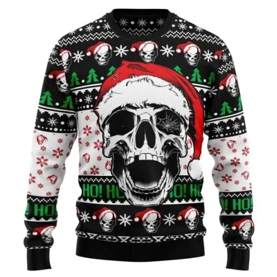 Skull Xmas Ugly Christmas Sweater Perfect Holiday Gift Love Skull Ugly Xmas Gift
