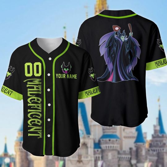Discover Halloween Villains Maleficent Baseball Jersey, Disney Villains Baseball Uniform