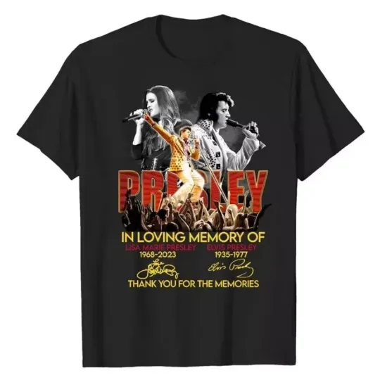 Discover In Loving Memory Of Lisa Marie Presley & Elvis Presley T-Shirt Unisex