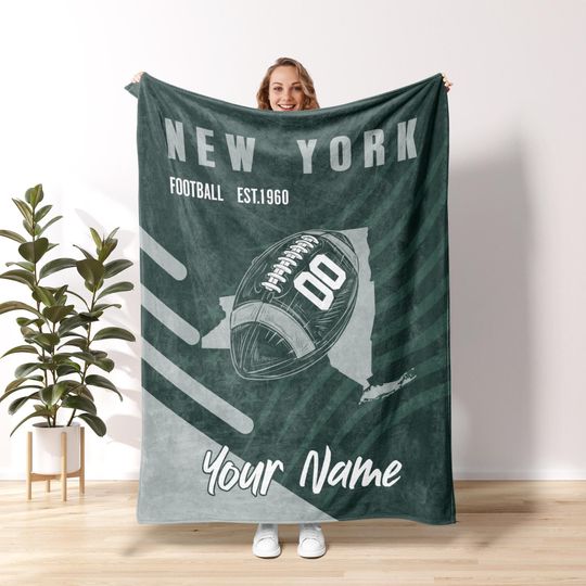 Discover New York Football Personalized Blanket, New York Football Blanket,Jet New York Blanket,Sunday Football Blanket,New York Fan Gift FB28
