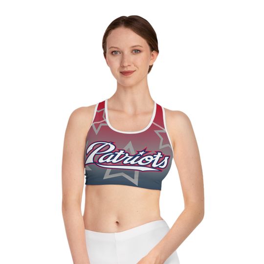 Discover Patriots Sports Bra | Fitness Apparel, Workout Gear, Gym Top, Yoga Tank, Running Bra