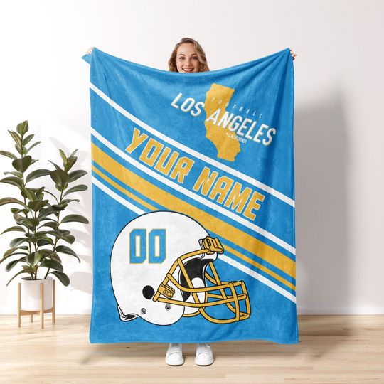 Los Angeles Football Vintage Personalized Blanket, Game Day Pullover, Ram 90s Style Football Blanket, Ram Fans Gift FVA25