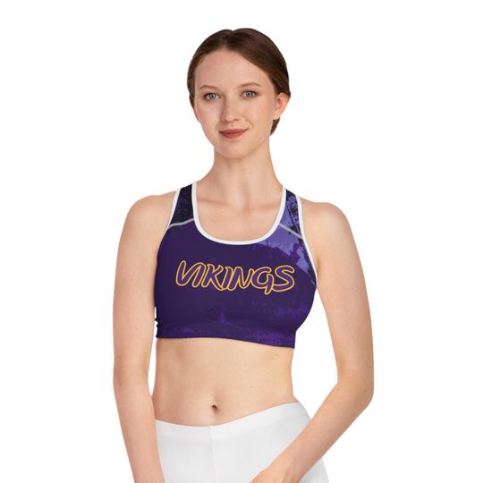 Vikings Vibrant Color Block Sports Bra for Active Lifestyle | Fitness Apparel, Workout Gear, Gym Top, Yoga Tank, Running Bra