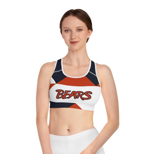 Bears Vibrant Color Block Sports Bra for Active Lifestyle | Fitness Apparel, Workout Gear, Gym Top, Yoga Tank, Running Bra