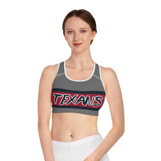 Texans Vibrant Color Block Sports Bra for Active Lifestyle | Fitness Apparel, Workout Gear, Gym Top, Yoga Tank, Running Bra