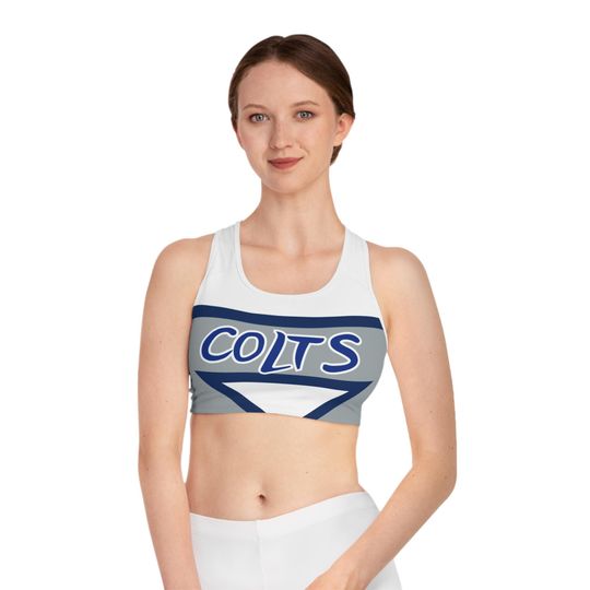 Discover Colts Vibrant Color Block Sports Bra for Active Lifestyle | Fitness Apparel, Workout Gear, Gym Top, Yoga Tank, Running Bra