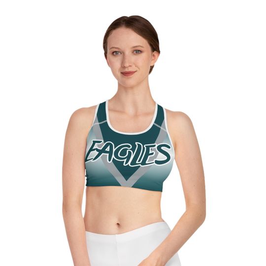 Eagles Vibrant Color Block Sports Bra for Active Lifestyle | Fitness Apparel, Workout Gear, Gym Top, Yoga Tank, Running Bra
