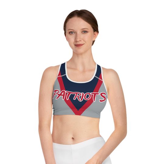 Patriots Vibrant Color Block Sports Bra for Active Lifestyle | Fitness Apparel, Workout Gear, Gym Top, Yoga Tank, Running Bra