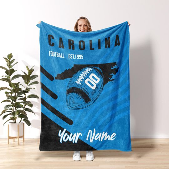 Discover Carolina Football Blanket, Panther Blanket, Vintage Carolina Football Blanket, Carolina Football Fans Gift FB13