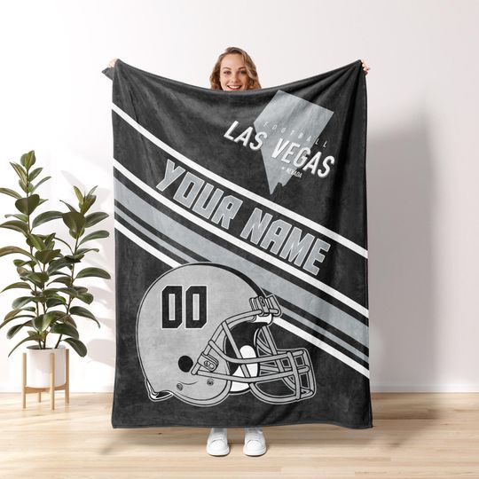 Las Vegas Football Personalized Blanket,Retro Las Vegas Football Blanket,Las Vegas Football Christmas Raider Fans Gift,Sunday Football FVA14
