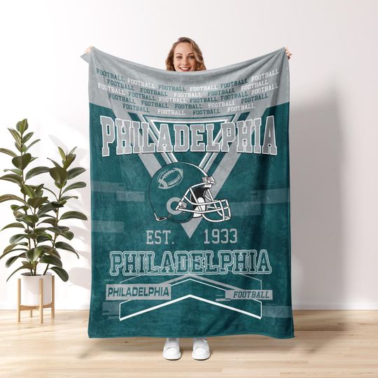 Discover Philadelphia Football Personalized Blanket,Philadelphia Eagle Football Blanket,Football Blanket,Eagle Retro Blanket,Eagle Fan Gift FC4