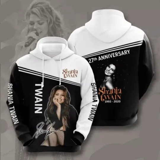 Discover Shania Twain 27th Anniversary 1993 2020 Thanks For Memories Hoodie, Gift For Fan