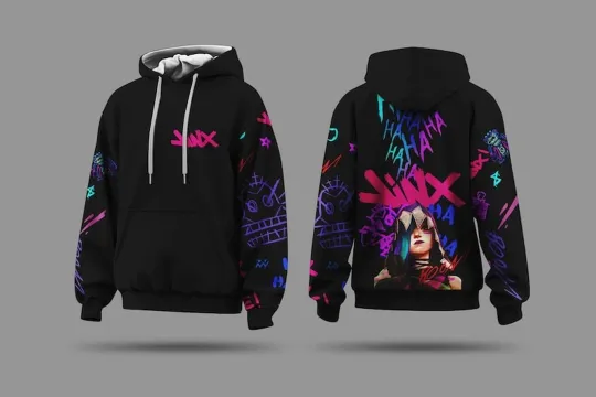 League of Legends Hoodie, Jinx Arcane Vi Powder Hoodie, Gift For Fan