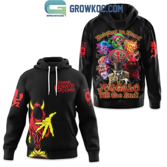 Discover Insane Clown Posse Hatchet In Hand Juggalo Till The End 3D Hoodie, Gift For Fan