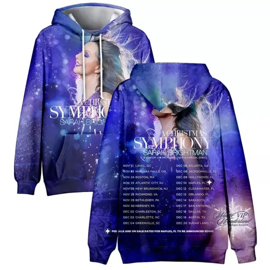 Sarah Brightman A Christmas Symphony Tour 2024 Hoodie, Gift For Fan