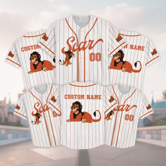 Personalized Scar The Lion King Baseball Jersey