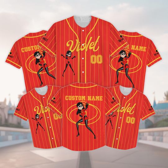 Discover Custom Violet Parr Baseball Jersey, The Incredibles Baseball Shirt