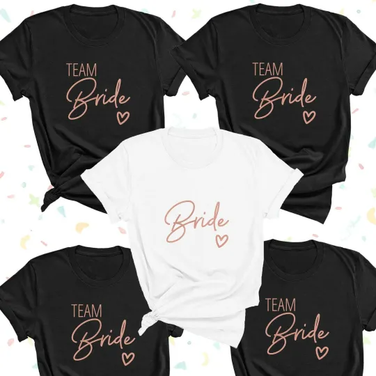 Discover Bridal Party T-Shirts, Hen Party Wedding Shirts, Bride Gift Team Shirt