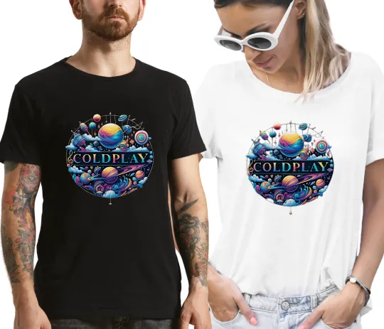Discover Coldplay World Tour 2025 Spheres T-Shirt Unisex Top