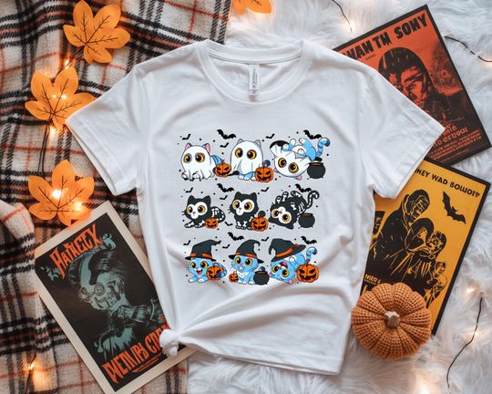 Discover Halloween Tiger Derpy T Shirt, Kpop Demon Hunter Shirt, Hunter Merch, Pumpkin Fall Vibes, Anime T-Shirt, Anime Lover Gifts