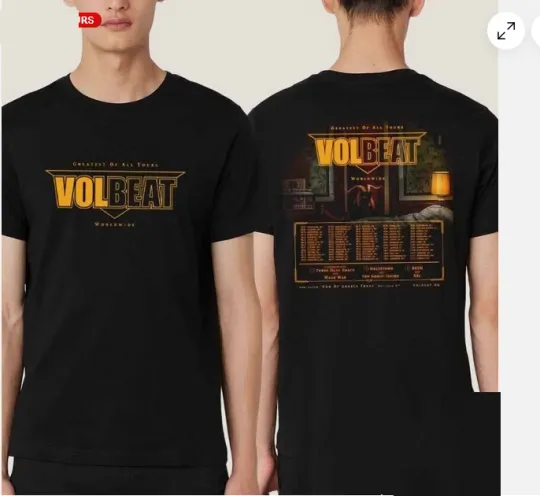Discover Volbeat Greatest of All Tours 2025 Unisex Double Sided T-Shirt