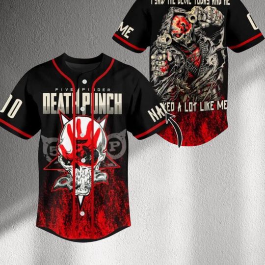 Skull Reaper Baseball Jersey | Metal-Inspired Button-Up Shirt