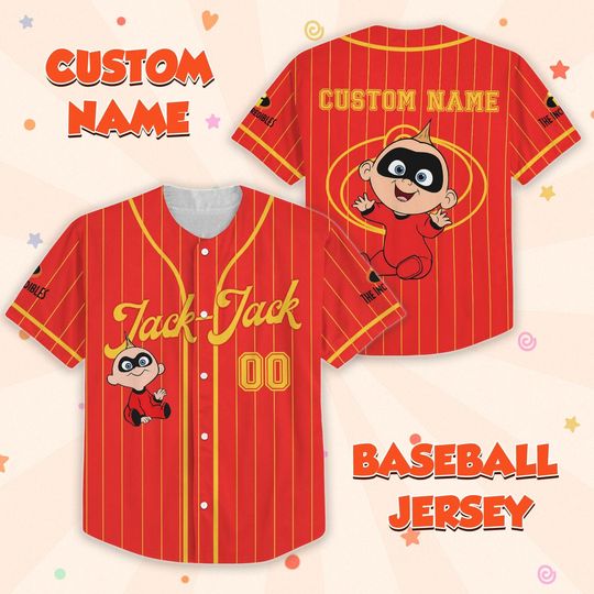 Discover Custom Jack-Jack Parr Baseball Jersey, Baby Superhero Baseball Jersey Shirt, The Incredibles Family Jersey, Disneyland Trip Outfit 2025