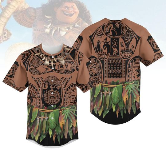 Discover Maui Baseball Jersey, Polynesian Demigod Jersey Shirt, Moana Inspired Costume Jersey, Disney Vacation Shirt For Men, Maui Moana Jersey