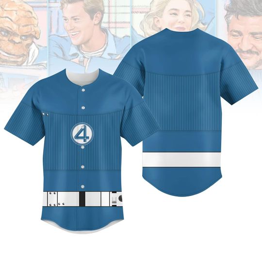 Discover Reed Richards Baseball Jersey, Mr. Fantastic Costume Shirt, Fantastic Four Jersey Men, Marvel Superhero Outfit, Reed Richards Cosplay