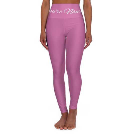 Discover Pink Bridesmaid Legging, Customizable, Matching Leggings, Bridal Party Pants, Bachelorette, High Waisted Yoga Leggings
