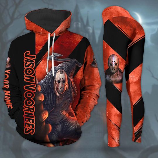 Discover Custom Jason Voorhees Hoodie, Jason Voorhees Legging, Jason Voorhees Shirt, Women Leggings, Horror Friday 13th Hoodie, Halloween Gifts