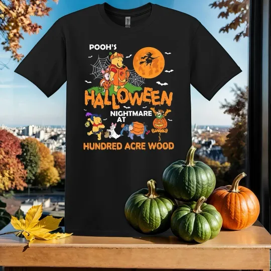 Discover Cute Pooh's Halloween T-shirt for Men and Women Unisex
