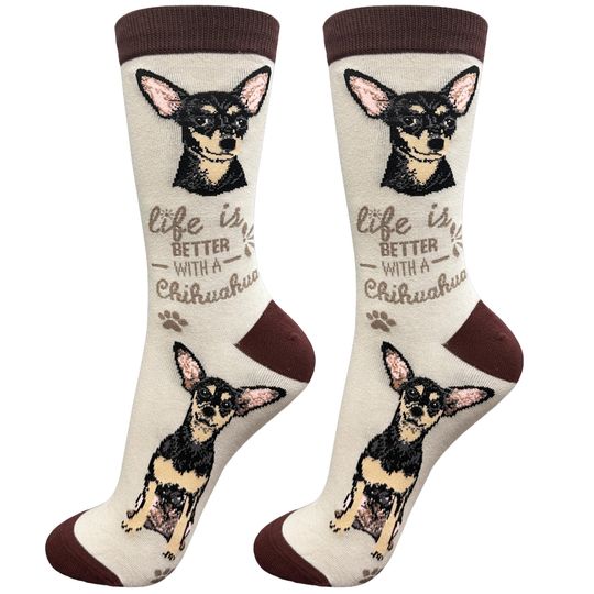Discover Chihuahua Dog Life is Better Socks, Gift Ideas for Pet Lovers