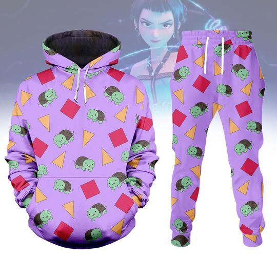 Zoey Hoodie, Unisex Joggers, Kpop Demon Hunters Costume Shirt, Zoey Huntrix Cosplay Shirt, Zoey Turtle Pattern Shirt, Gift For Her